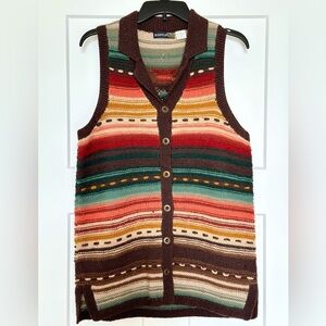 Harold’s Aztec Western Wool Knit Sweater Vest. Size small.